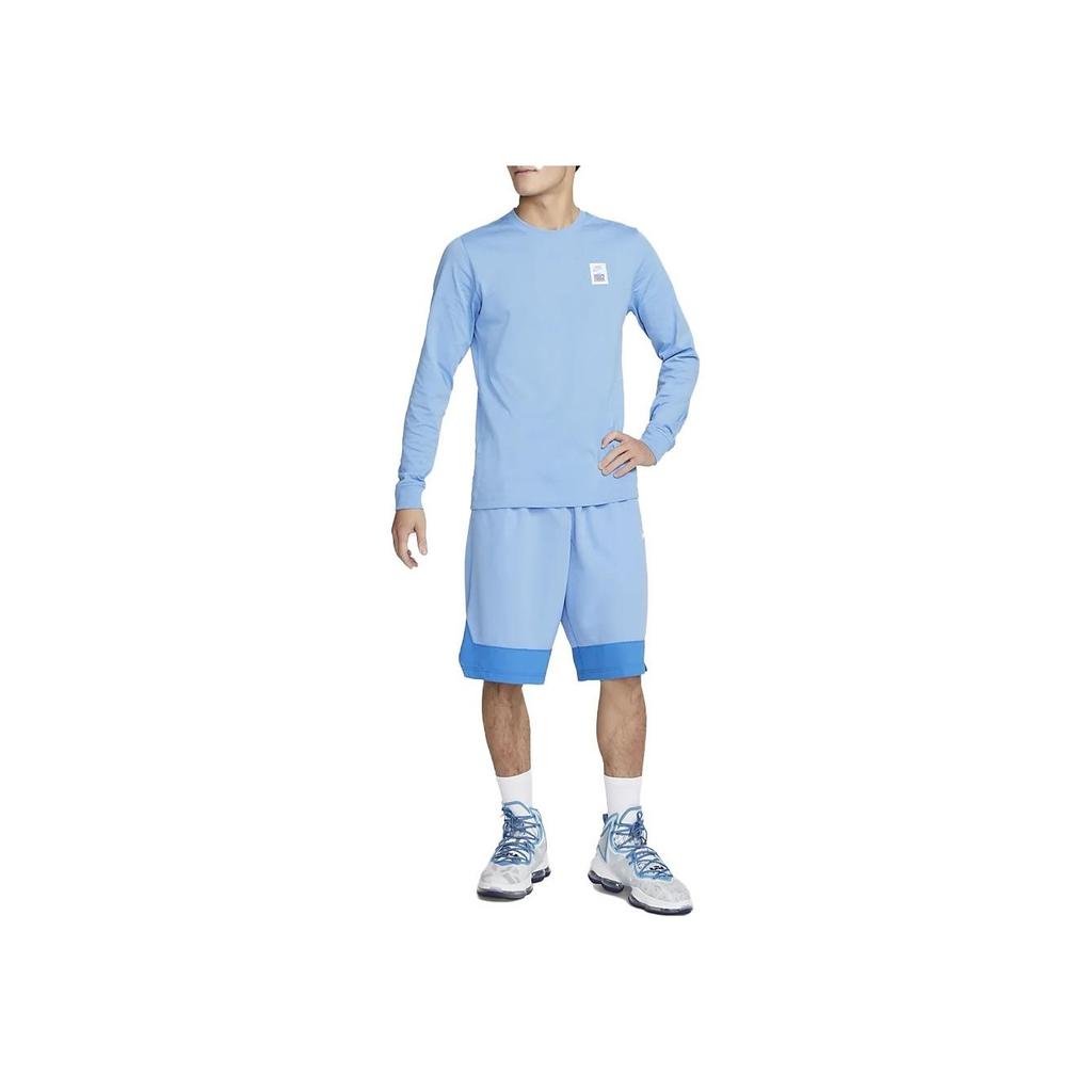 Nike Свитшот с круглым вырезом и длинным рукавом с логотипом и буквами Мужская толстовка Небесно-голубого цвета DZ2690-416