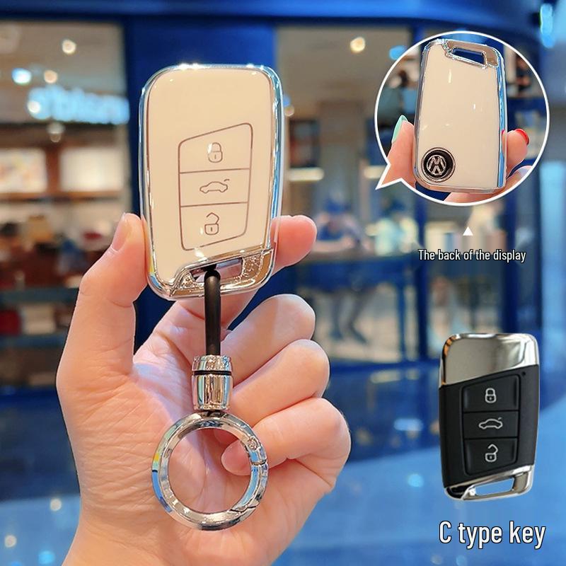 Volkswagen Key Covers Fit: Magotan, Passat, Sagitar, Polo, Bora, Tharu, Tayron, Lavida, Tiguan, T-Roc