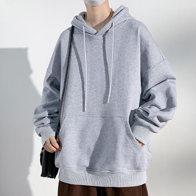 Весна и осень Новый стиль с капюшоном свободная толстовка мужская однотонная универсальная толстовка с капюшоном верхняя куртка