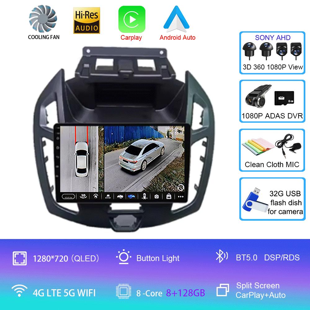 Для FORD TRANSIT Connect 2014-2019 Автомобильная стереосистема 9 дюймов Радио Android 14 Аудио CarPlay WITSON Multimídia Automotivo GPS WIFI BT DSP