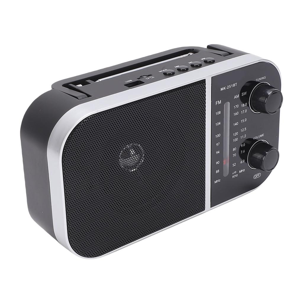 Портативное AM FM SW радио Ретро Перезаряжаемый Ручной Bluetooth-динамик Многодиапазонное радио для путешествий