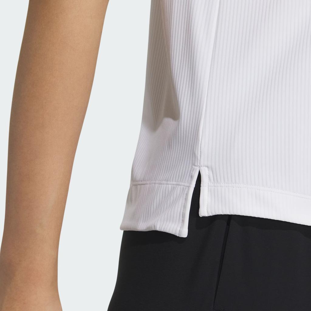 Adidas Cool Touch Sports Polo Shirt With Solid Color Logo Women Tops White IW4848