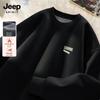 JEEP SPIRIT Men's Fleece-Lined Loose Fit Round Neck Sweatshirt