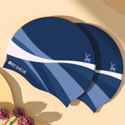 Женские шапочки для плавания с рисунком из мультфильма, эластичные силиконовые шапочки для плавания, большие размеры, длинные волосы, защита ушей, шапочка для плавания, аксессуары для бассейна