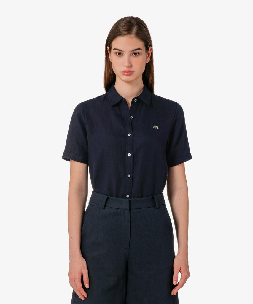 LACOSTE Женская новая классическая рубашка с коротким рукавом Cf139E-56G 166