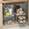 Kitchen Living Room Multi Shelf Multifunctional Cabinet Split Tier Double Tier Pull Out Storage Rack Under Sink Shelf
