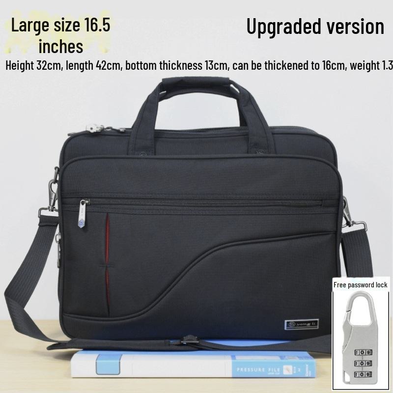 Мужской холщовый деловой портфель большой вместимости для ноутбука и документов — дорожная сумка-мессенджер.