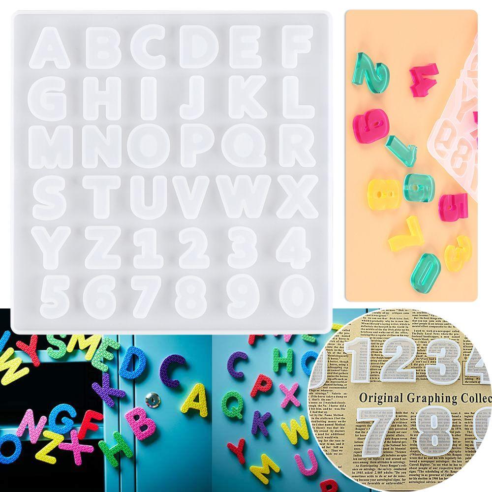Ornament Resin Casting Silica Gel Handmade DIY Crafts Silicone Molds Resin Mould Alphabet Number