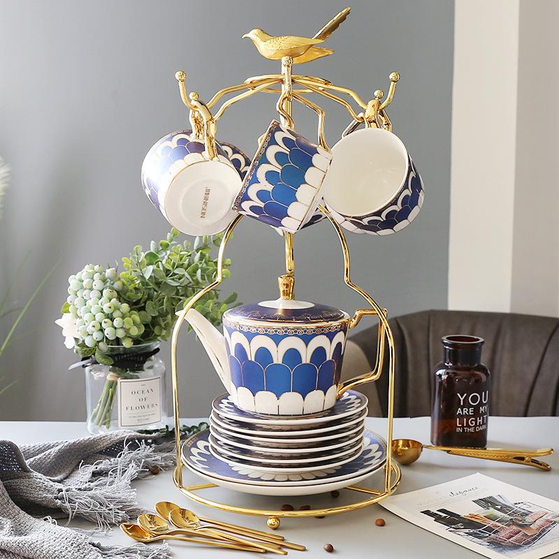 British Style Ceramic Cup Coffee Cup Set Afternoon Tea Tea Set Creative Cup Household With Saucer Spoon Holder