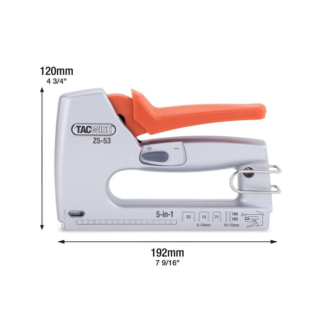 Tacwise Z5-53 Сверхпрочный 5-в-1 Степлеро-гвоздезабивной пистолет