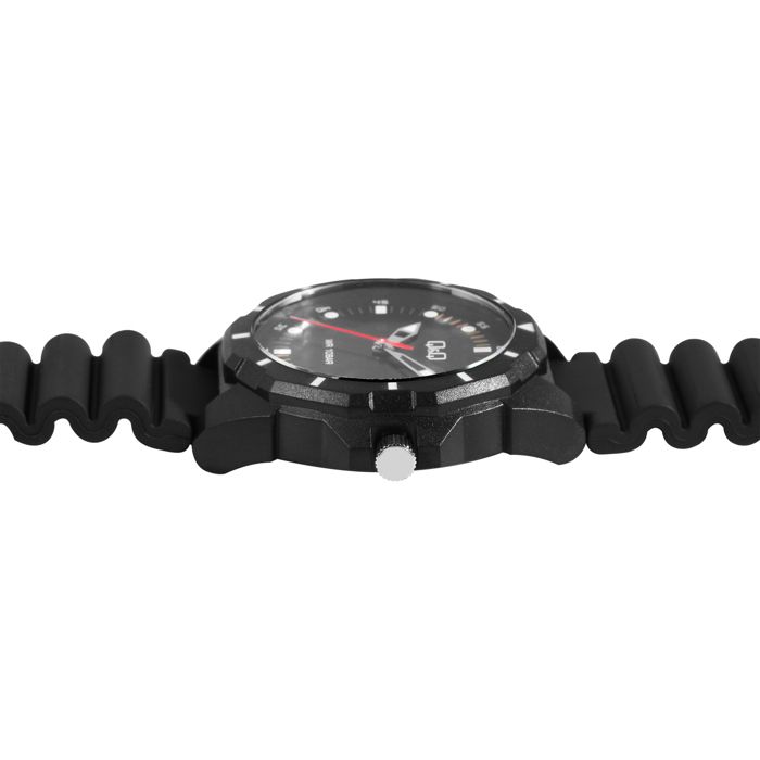 Montre - Q&amp;Q - V30A-004VY - Boîtier 43 mm - Étanchéité 10 bar - Bracelet résine noir
