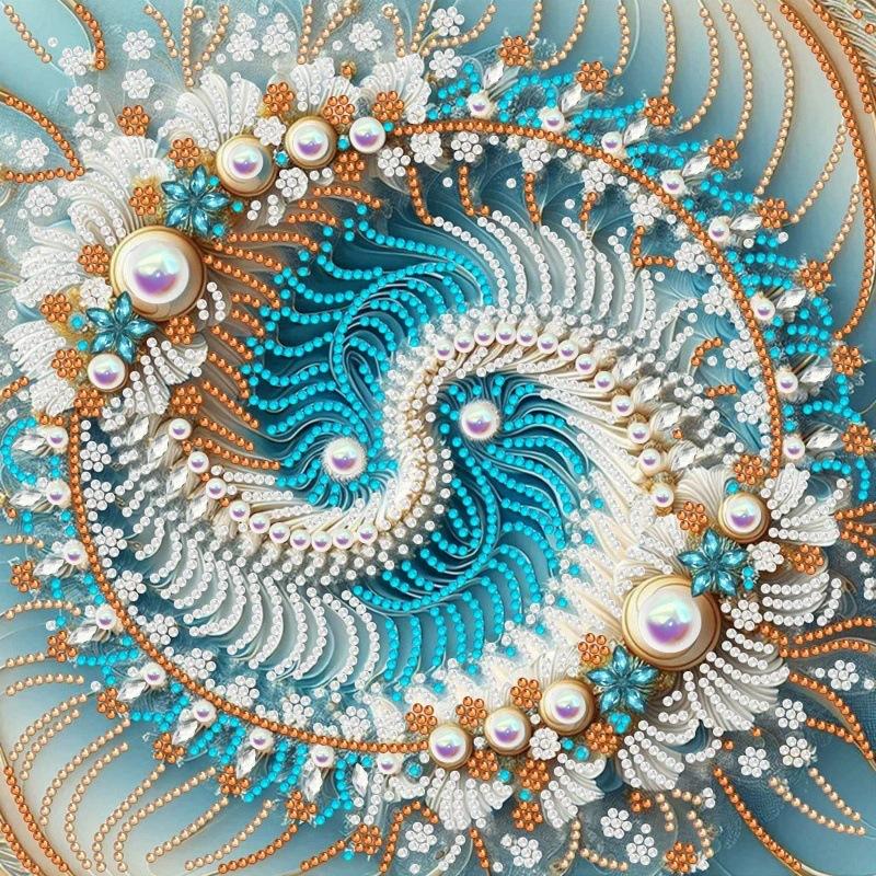 Алмазная мозаика, Алмазная мозаика специальной формы, Набор материалов для ручной работы (наклейки) 30 * 30 Алмазные наклейки Декоративная картина своими руками Трансграничный