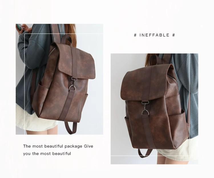 Модный женский рюкзак из мягкой кожи: 2023 Колледж и Путешествия, Корейский и Японский Стиль, Вместимость для 16-дюймового ноутбука