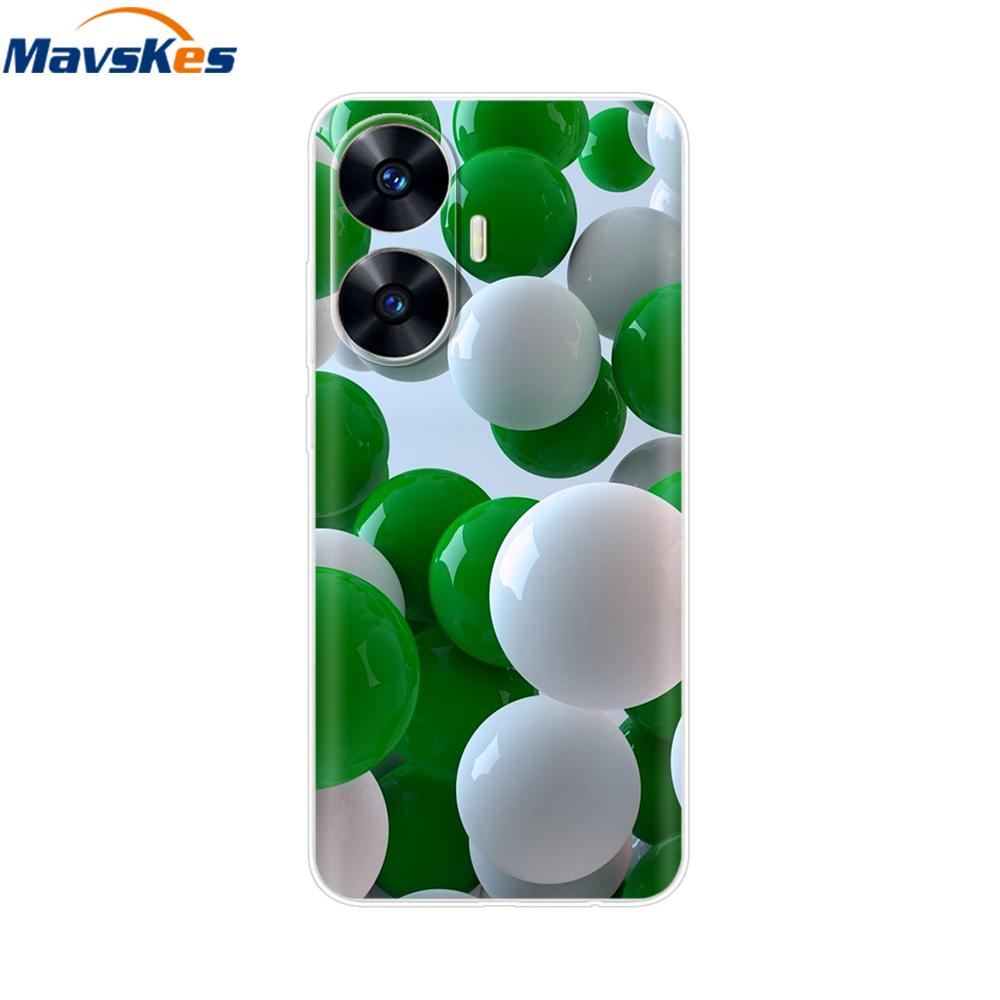 Для Realme C55 4G Чехол C 55 Прозрачный ТПУ Мягкий Силиконовый Чехол Для OPPO Realme C55 RealmeC55 6.72 дюйма Задние Чехлы Бампер для Телефона