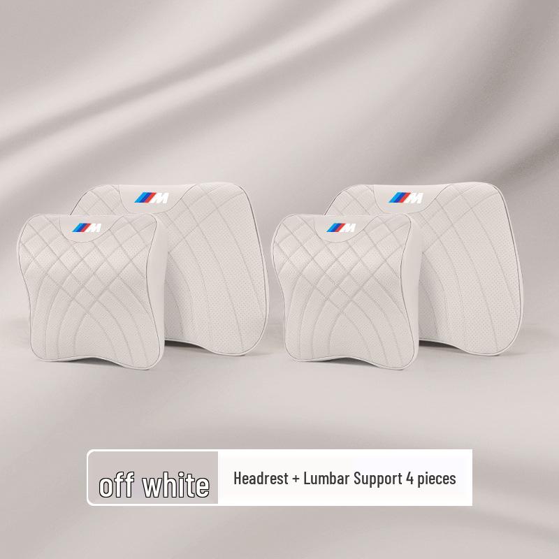 BMW Series Headrest & Lumbar Pillow: Compatible with 1, 3, 5, 7 Series and X1-X6 models for Neck Support and Comfort.