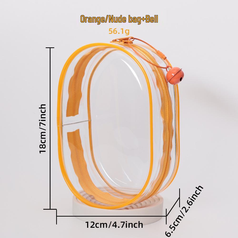 High-Transparency Thickened PVC Cotton Doll Storage Bag - Dustproof, Cute, Hanging, Transparent Q Round Design