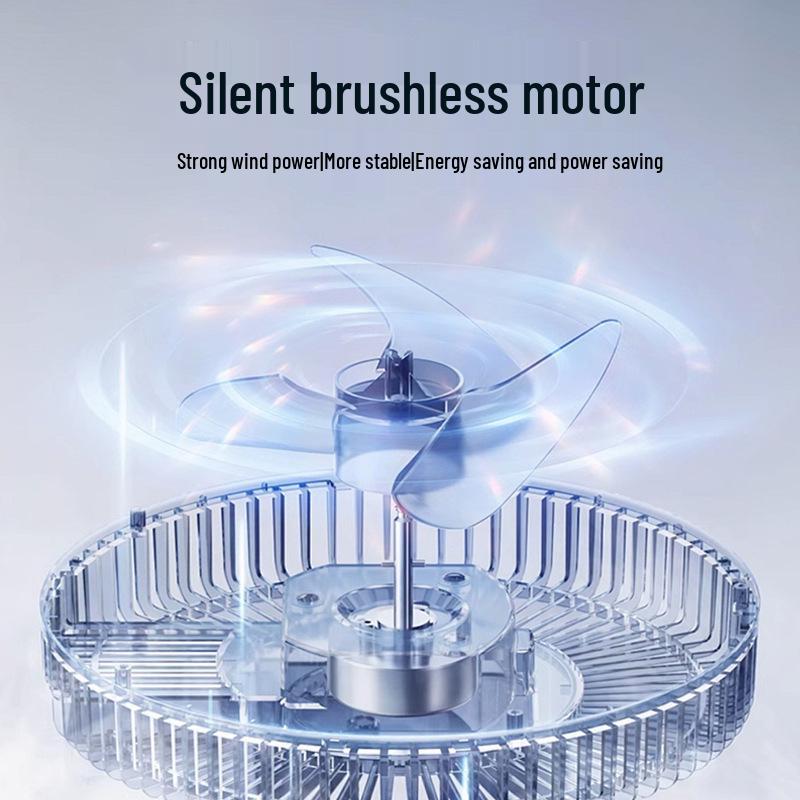 Compact USB Desktop Fan with Digital Display - Silent High-Speed for Office & Home