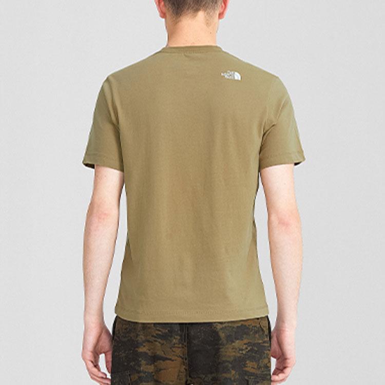 THE NORTH FACE T Shirts Unisex Khaki Crew Neck Moderate Straight Fit NF0A5JTS-PLX