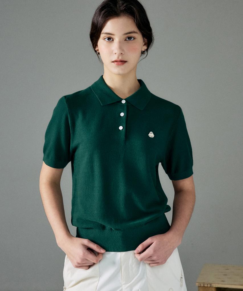 HYPERREET Unisex Half Sleeve Cool Collar Knit [Green]_Hg2Sw777