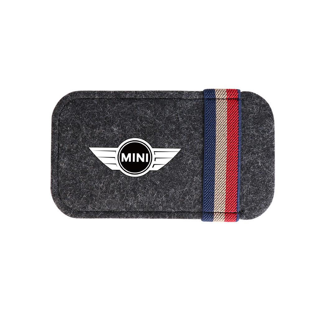 For MINI Cooper JCW WORKS R55 R56 F55 F56 R57 R58 R59 Car Sun Visor Glasses Holder Storage Bag Clip Auto Interior Accessories