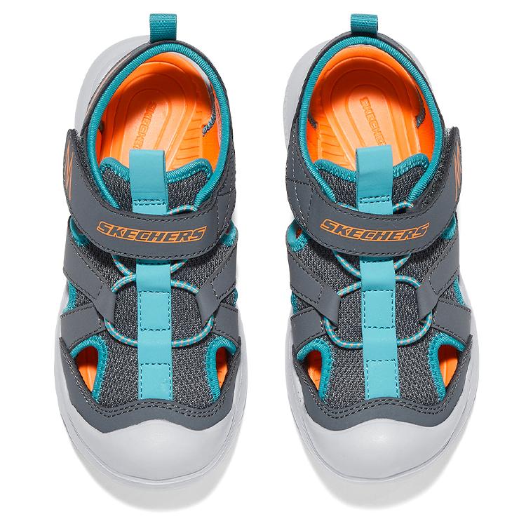 Skechers Мальчики Удобные Модные Универсальные Популярные Детские Сандалии Детские сандалии Угольный 407043L-CCBL