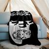 G-Gorillaz band printed blanket—lightweight,soft,warm;versatile blanket all seasons—perfect as &air-conditioning throw,nap blanket