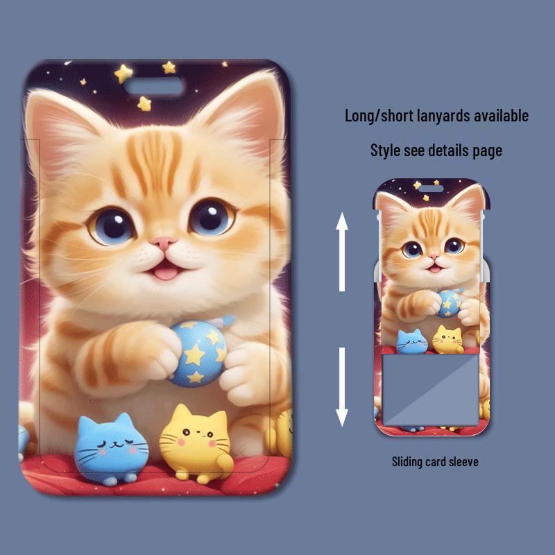Пластиковый держатель для карт Star Cat с выдвижным механизмом для ID, питания, проезда в автобусе - Идеально для студентов и профессионалов