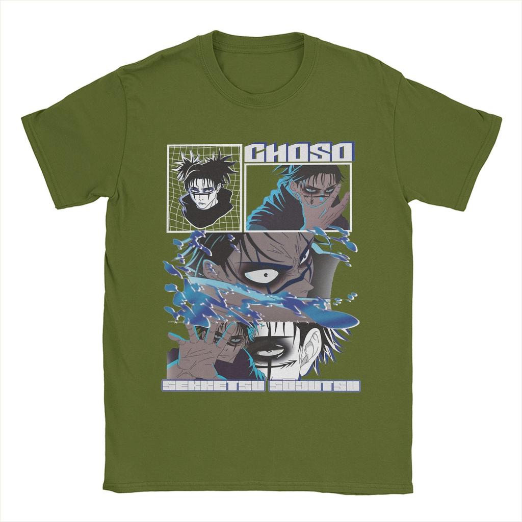 Футболка Choso JJK Anime для мужчин, новинка, 100% хлопок, футболки с круглым вырезом и коротким рукавом, идея для подарка, одежда