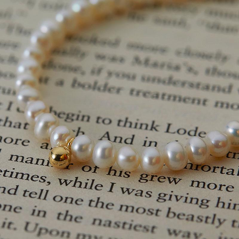 Korean Gold Pearl Beaded Bracelet: Elegant Niche Design for Trendy Women
