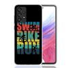 Triathlon Swim Bike Run Phone Case for Samsung Galaxy A17 A16 A15 A14 A13 A57 A56 A55 A54 A53 A37 A36 A35 A34 A33 A26 A25 A24 A2