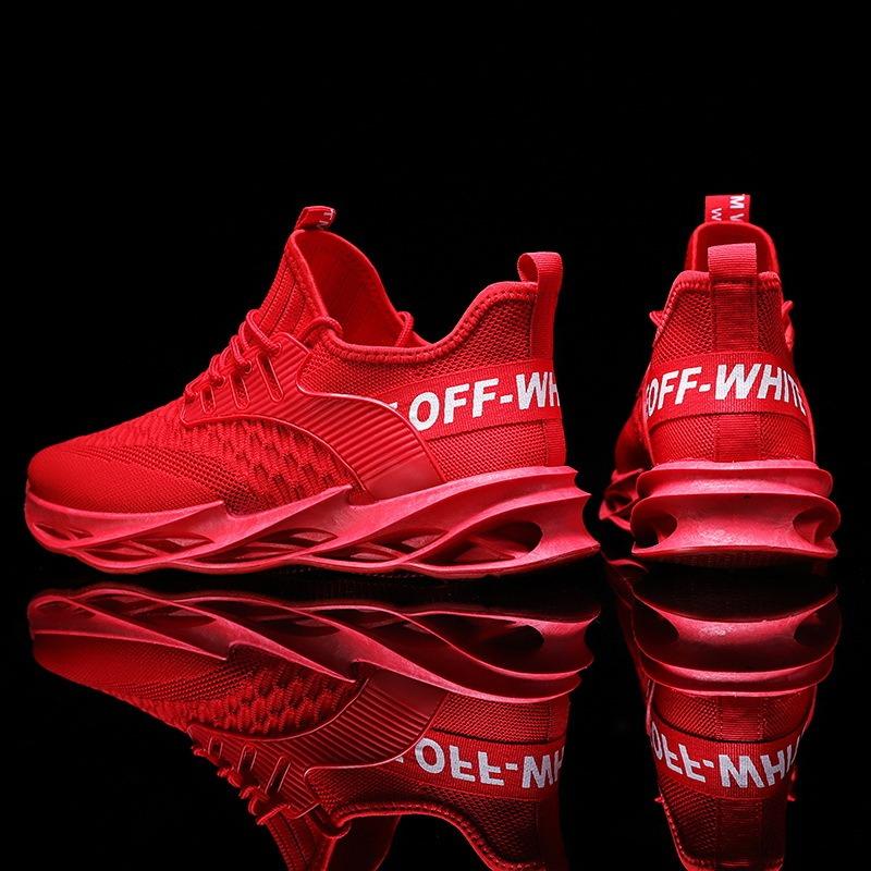 Новые мужские туфли модные трендовые дышащие летающие плетеные кроссовки модные лезвия повседневная спортивная обувь для мужчин