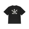 New Balance Футболка Boston Tee Азиатский размер 'Черный Белый' Мужская AMT22391-BK