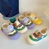 Детские спортивные сандалии 2025 весна и лето новые для мальчиков и девочек уличная обувь для хайкинга контрастного цвета парусиновая обувь большеголовые уродливые милые туфли