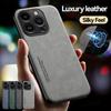 Встроенный металлический магнитный чехол для iPhone 16 Pro Max 15 14 Plus 13 12 Mini 11 защитный чехол Silky Feel Coque Fundas Capa