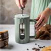 Glass French Press Tea Coffee Maker 600 Green KLAUSBERG KB-7750