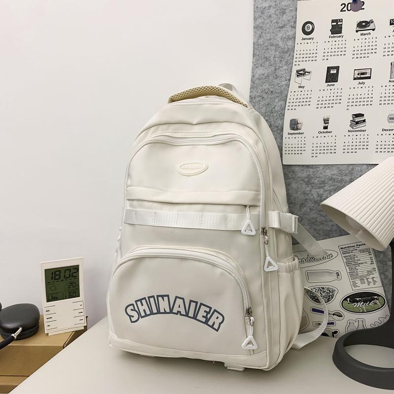 Рюкзак для ученика средней школы, женский нейлоновый рюкзак, мужской рюкзак с принтом в виде букв