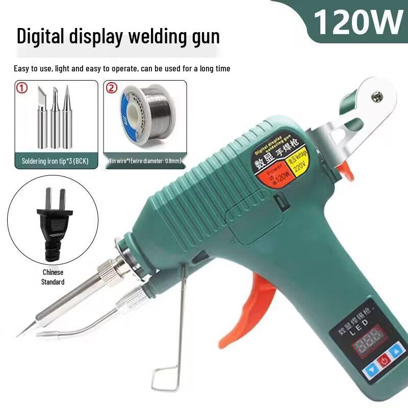 Мощный паяльник с цифровым дисплеем мощностью 80 Вт и автоматической подачей олова