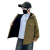 Зимняя стеганая куртка для мальчиков 2025: Модный хлопковый ветрозащитный плащ для детей