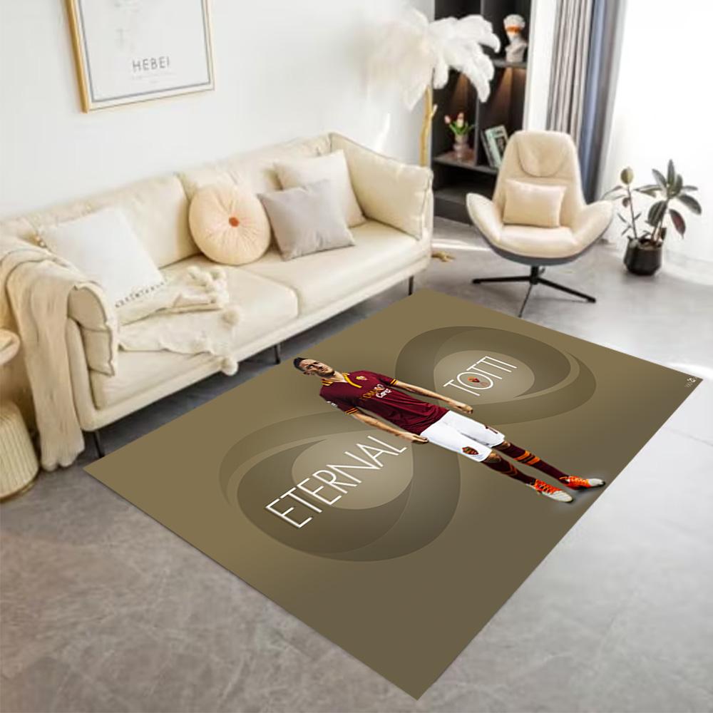 Totti's Legacy Soccer Carpet Design for Foyer Study room Dormitory Decorate room Anti-slip Rug Office home decor Perfect Gift for Women/Men