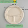 9-inch 3-Compartment Disposable Pulp Plates