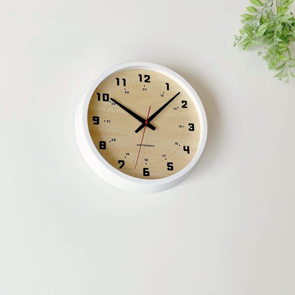 KATOMOKU muku круглые настенные часы 8 Белые настенные часы с непрерывной секундной стрелкой радио km-81WH 306мм (Часы СКП)