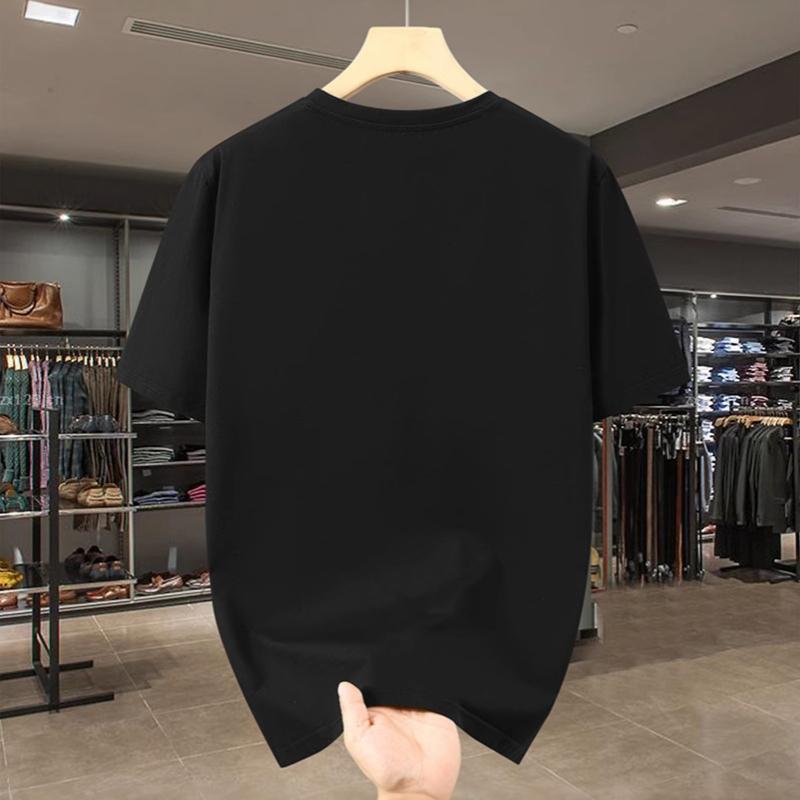 12XL Plus Size Men's Summer Plus T-shirt Short-sleeved Loose Fat Men's Printed Round Neck Short-sleeved