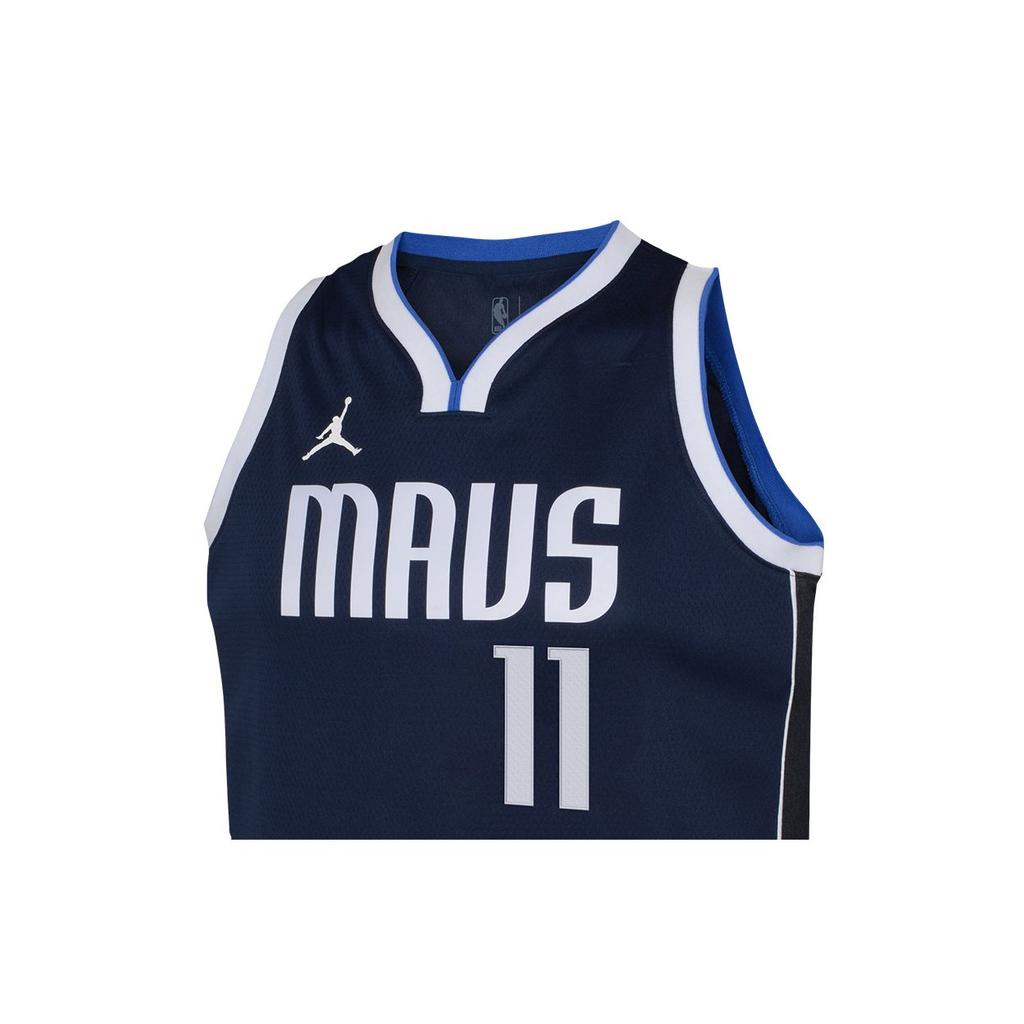 Jordan X NBA Баскетбольная майка Маверикс Кайри 11 Выездная Удобная Модная Простая Детские майки Синий DO9523-MKI