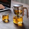 Glass Tea Pot Kettle Infuser 600ML/800ML Teapot Water Separation Inner Magnet One Click Magnetic Switches Tea Filtration Cup Set