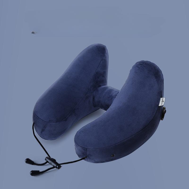 Подушка для шеи, дорожная U-образная подушка, надувная подушка H-типа, уличная автомобильная подушка для дальнего следования, подушка для шеи, подушка для сна с капюшоном