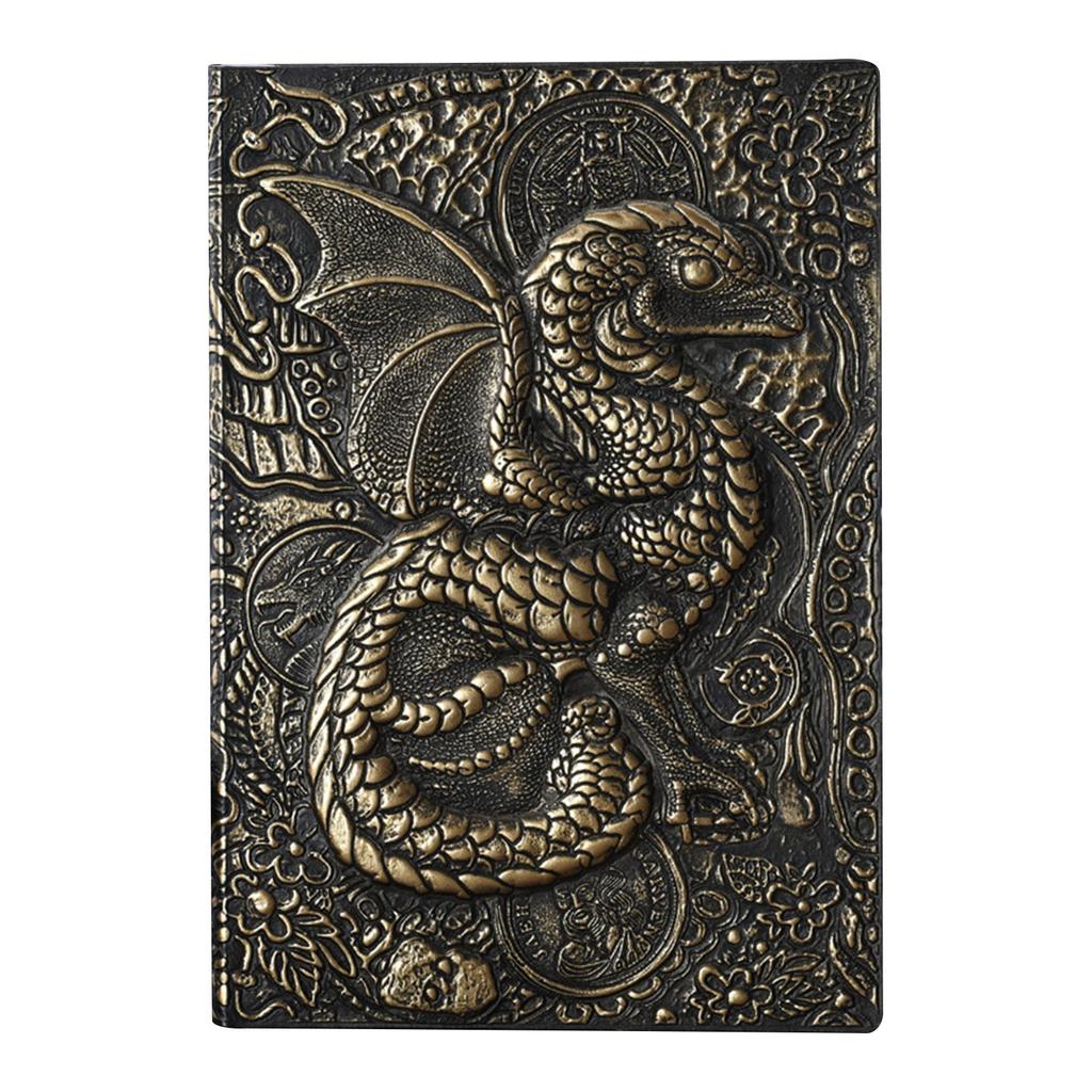 3D тисненый летающий дракон дневник для записей блокнот в твердом переплете ручной работы ежедневник, путевой дневник блокноты для записей, подарок для мужчин и женщин