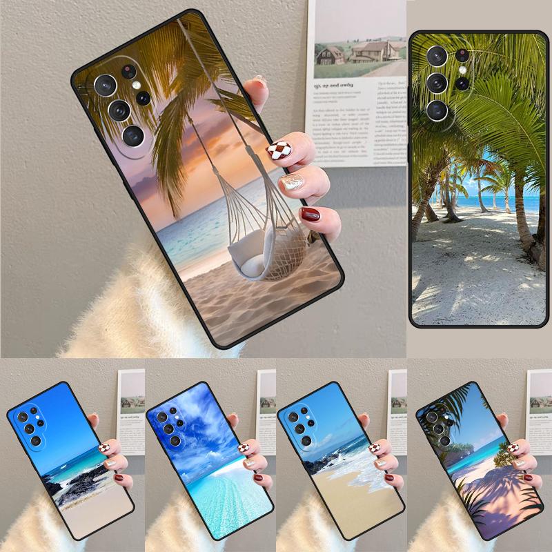 Потрясающая природа летний пляж океан чехол для телефона Чехол Для Samsung Galaxy S24 S25 Ultra S21 S22 Ultra S10E Note 10 Plus 20 FE S23