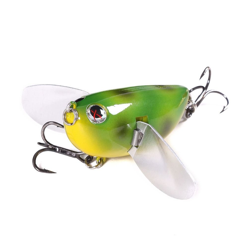 with Two Metal Spoon Bee Crankbait Lure Bumblebee Fishing Lure Bee-Shaped Fishing Bait Fly Fishing
