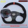 JDM D-образное гоночное рулевое колесо из замшевой кожи, универсальное, для модифицированных автомобилей, спортивное, для дрифта