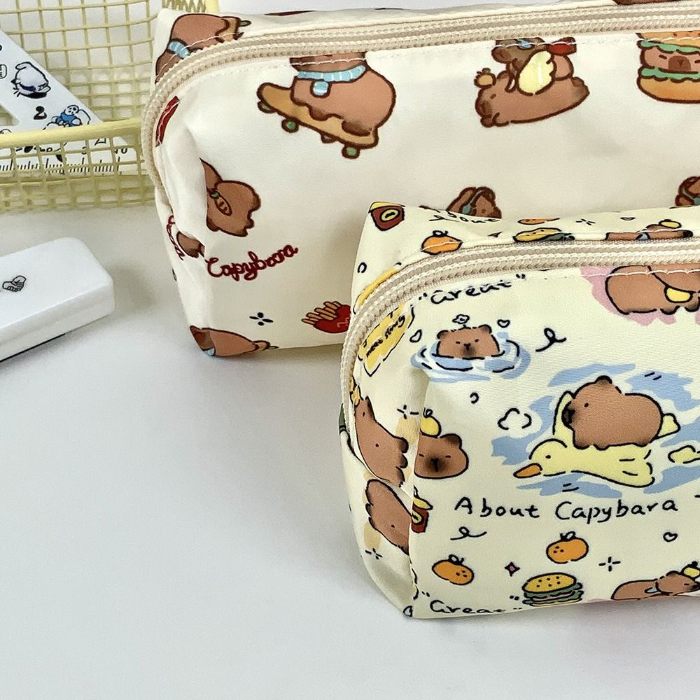 Capybara Stationery Bag Large Capacity Pencil Case Cute Pen Bag  Students